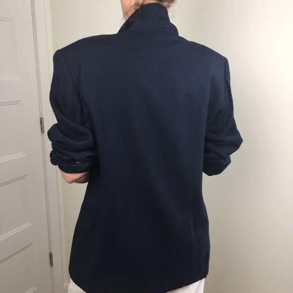 90's 2 Gold Button Blazer Jacket - Navy - Picture 4 of 10